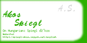 akos spiegl business card